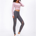 Leggings hauts à taille avec des leggings personnalisés de la forme de yoga de contrôle du ventre avec logo avec logo